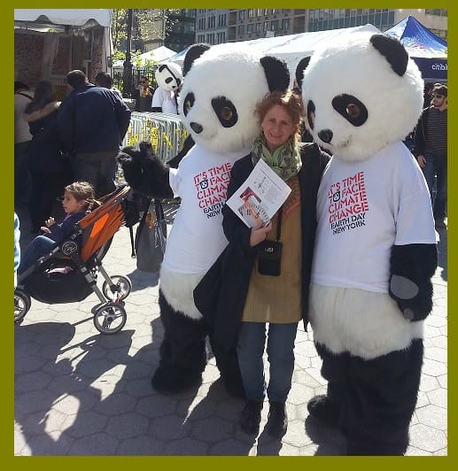 Pandas and Children at Earth Day 2013 in NY