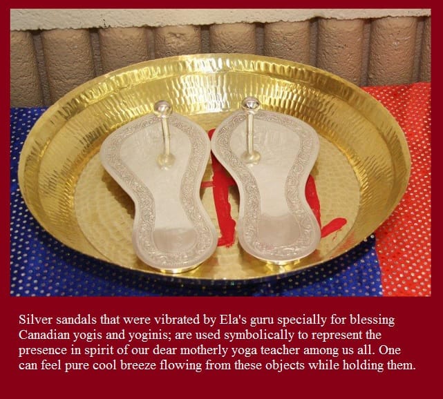 Silver padukas of Shri Mataji