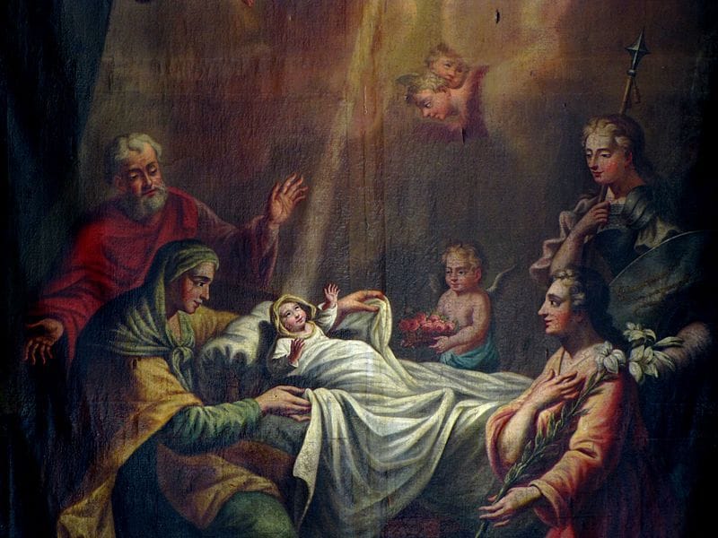 Jean-Jacques Sorg painted 'The Birth of Mother Mary - Nativité de la Vierge" for Eglise Saint-Etienne, Rosheim