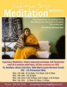 Read more about the article 9 Free Classes Meditation Marathon in February for Winnipeg with Paula – One of Burlington’s Sahaja Yoga Instructors