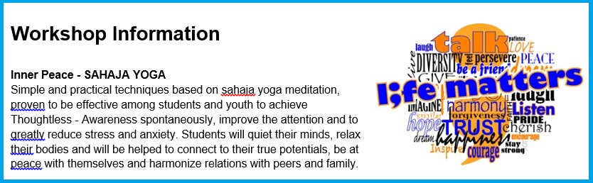 Life Matters - Inner peace workshop1